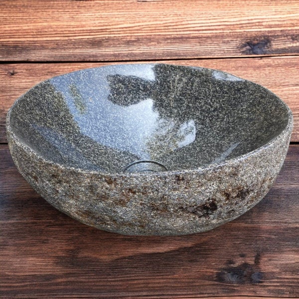 $1 RES EARTHY RAW STONE BASIN NATURAL STONE 320mm x 260mm x 145mm WAS $695 Carousel 1