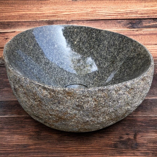 $1 RES EARTHY RAW STONE BASIN NATURAL STONE 320mm x 260mm x 145mm WAS $695 Carousel 9
