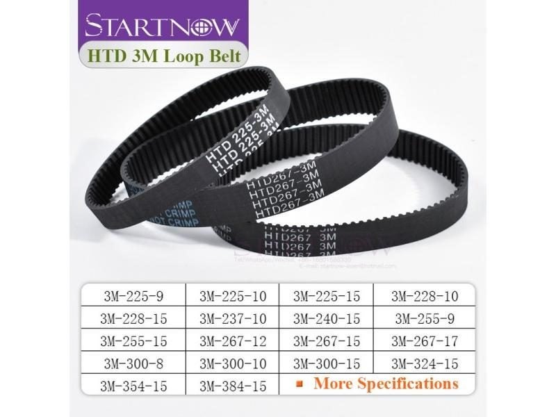 Closed Loop Timing Belt Transmission Belts HTD 3M-255-15 Perimeter 225-519mm Carousel 1