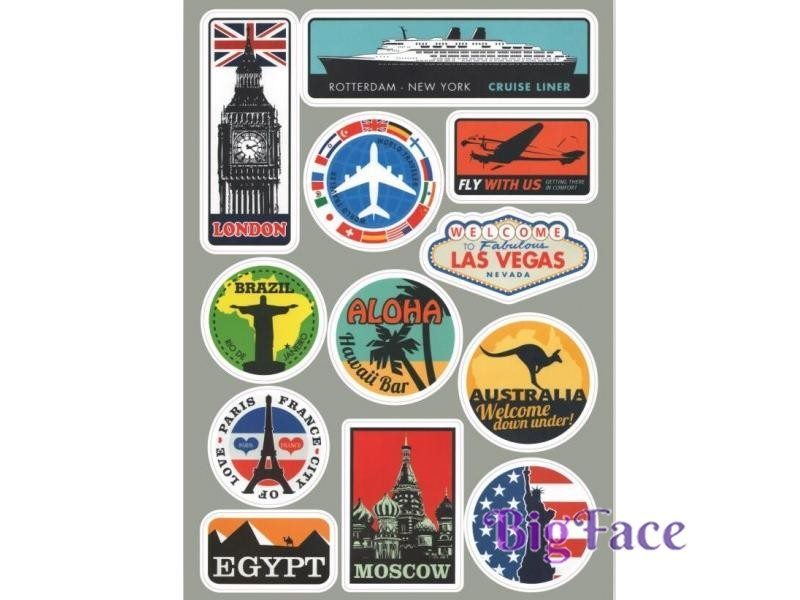 Hot Sell DIY Retro Luggage Bicycle Laptop Sticker For Macbook Carousel 1