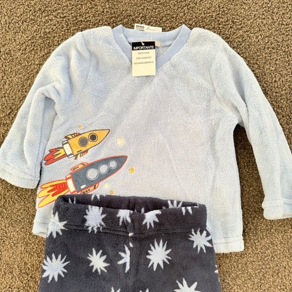 Hering Kids Rocket Ship & Stars Pajama Set - Size 2 Carousel 2