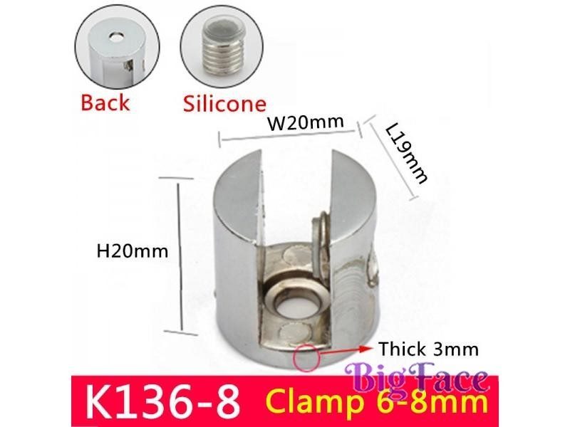 4pcs/lot Glass Clamp Glass Plated Brackets Zinc Alloy Chrome Finish Shelf Carousel 1