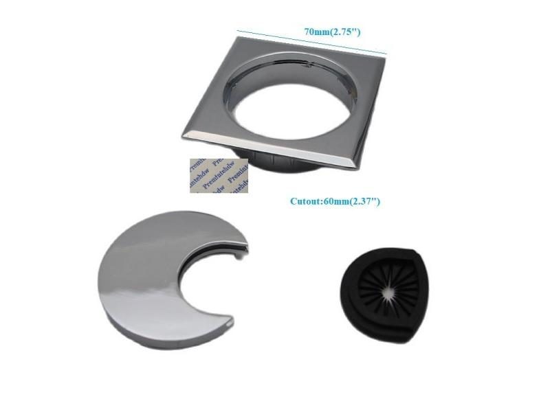 2Pcs Zinc Square 60mm Desktop Cord Cover Grommet For PC Cable Hole Carousel 1
