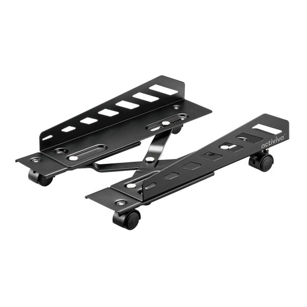 mbeat® activiva Heavy-Duty PC Mobile Floor Stand with Casters Black Adjustable Carousel 1