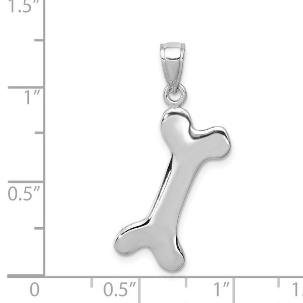 14k Solid Gold Polished Dog Bone Charm, 34x19mm Carousel 5