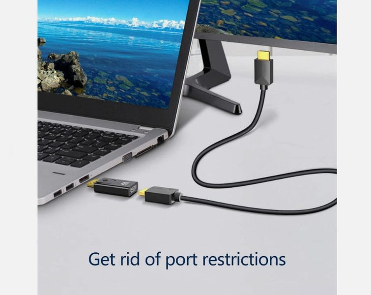 DisplayPort Male to HDMI Female Adapter 4K Video Converter for PC HDTV Carousel 2