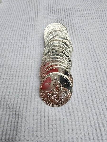 1982 1 oz Engelhard Prospector silver round (E logo reverse) x 20 Carousel 1