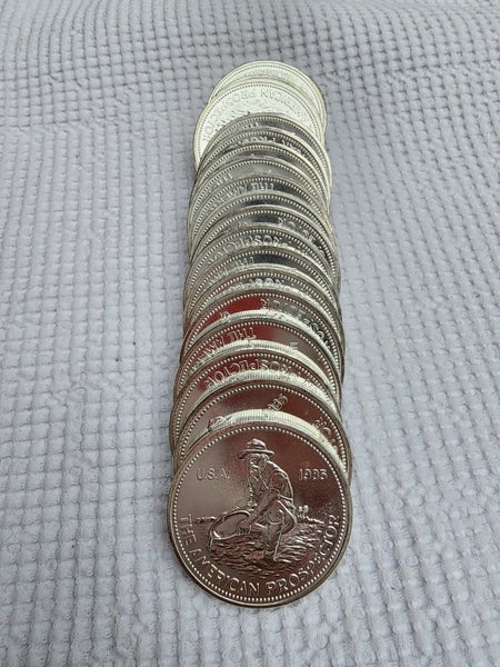 1985 1 oz Engelhard Prospector silver round (Eagle reverse) x 20 Carousel 1