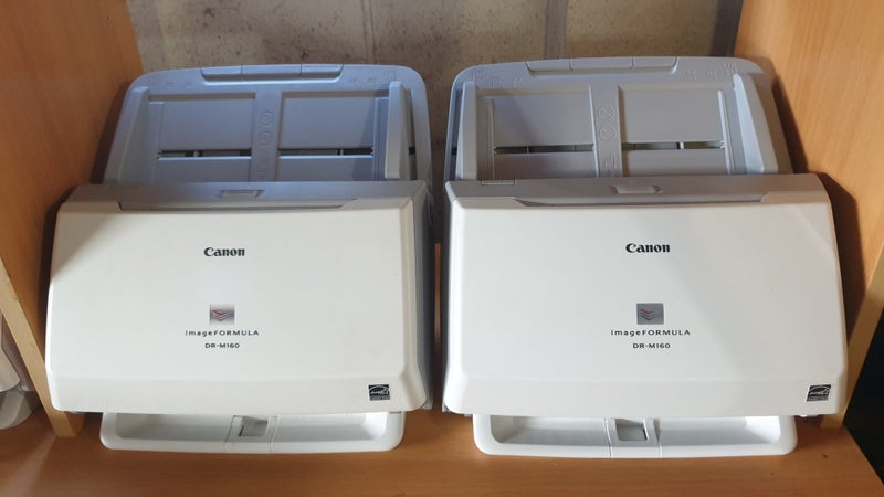 Canon DR-M160 single pass, dual side scanner. Carousel 5