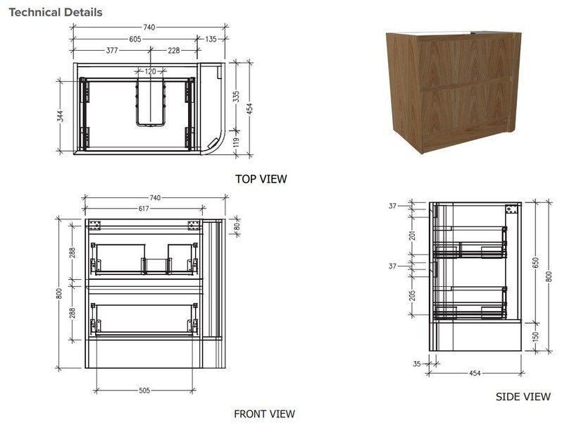 750 ANGOLO LUXE LEFT CORNER FLOORSTANDING VANITY IN RIVERIA OAK SIERA CURVE SLAB Carousel 6