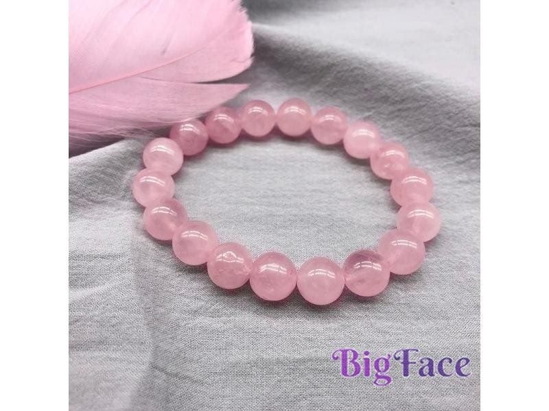 Pink Rose Powder Crystal Quartz Natural Stone Stretch Bracelet For Women Carousel 1