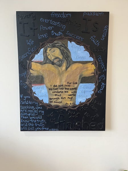 It Is Finished - Jesus’ Words (large painting)63612132961539111