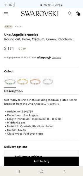 Swarovski Una Angelic Bracelet63613488589570112