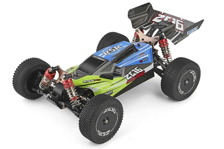 WLTOYS 1/14 Offroad 4WD 60km/H RC Car - Blue/Green Carousel 1