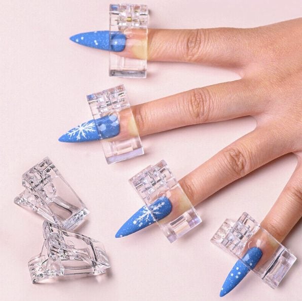 Mold Nail Clip Extension Clamp Fake Finger Polish Nail Mold Fixing Clip 3Pcs Carousel 1