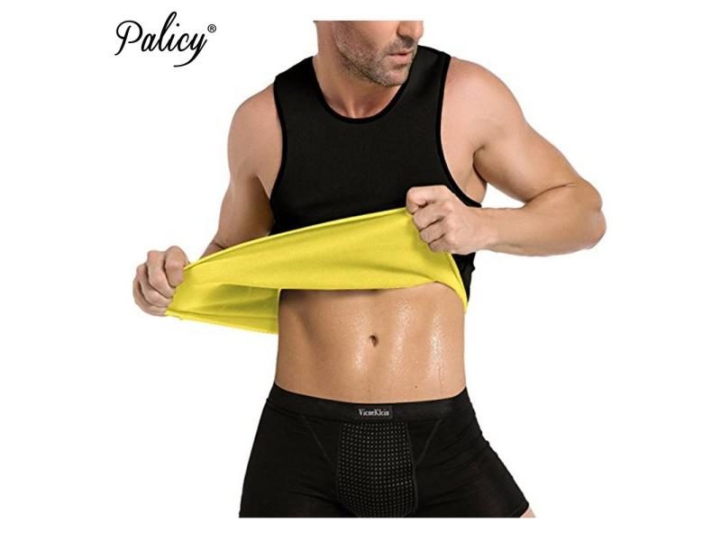 Palicy Men's Plus Size Neoprene Slimming Sauna Vest Fat Burner Waist Trainer Carousel 1