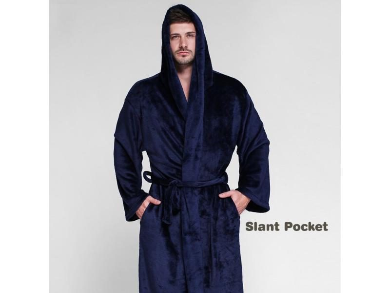 Plus Size Winter Long-Sleeved Men Women Hooded Bathrobes Couples Robes 5460 Carousel 1