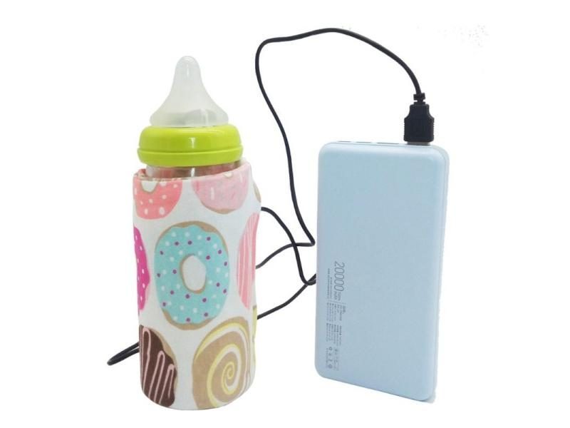 USB Milk Water Warmer Travel Stroller Insulated Bag Baby Nursing Bottle Heater Carousel 2