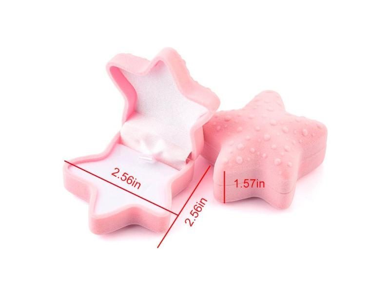 1 Piece Lovely Velvet Jewelry Box Container Wedding Ring Box For Earrings Carousel 1