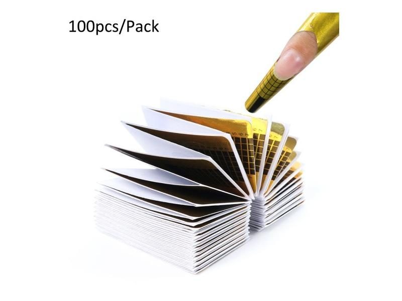 STZ 50pcs/Set Professional Nail Art Form French Tips Mold UV Gel Polishing Carousel 1
