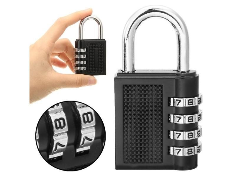 80*43*14mm 4 Dial Digit Combination Lock Weatherproof Outdoor Gym Safely Code Carousel 1