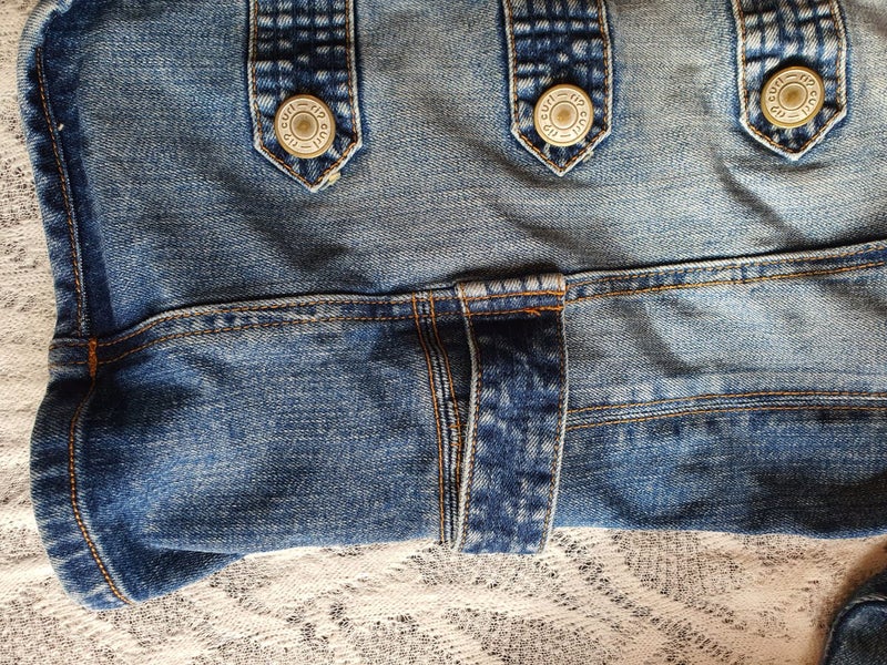 Rip Curl Retro Military Denim Jacket in Excellent Condition Size Med62932732857858112