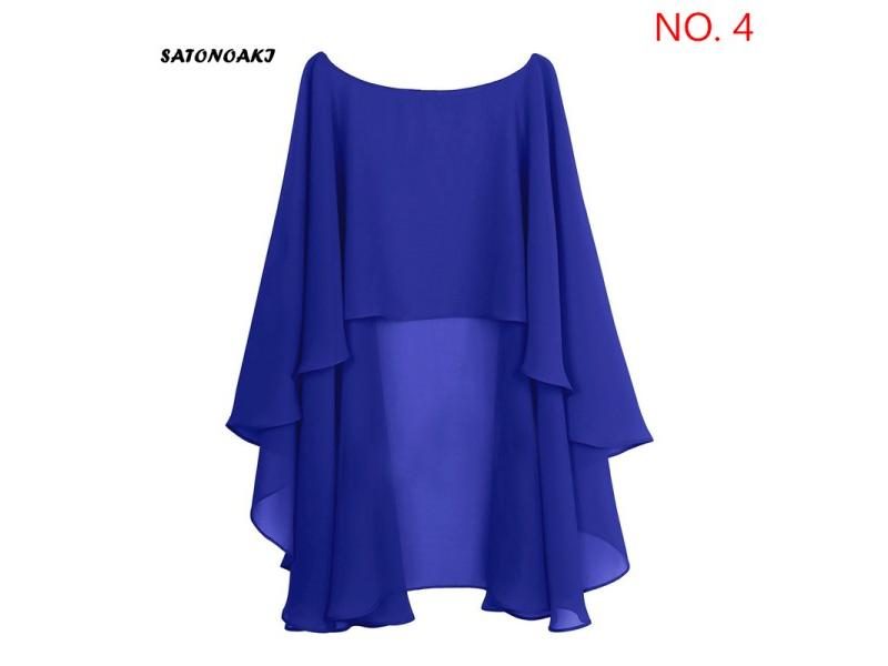 Womens Ladies Soft Wedding Capes Jacket Wraps Chiffon And Pearls Shrug Bridal Carousel 1