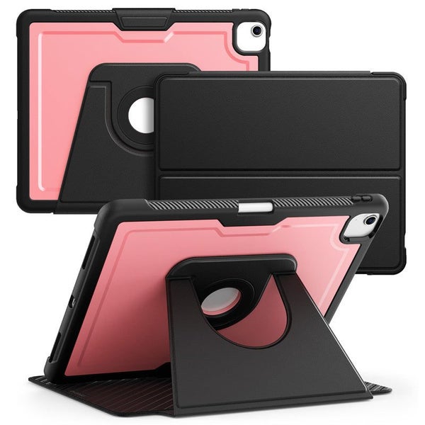 iPad Air 13 2024 (M2 A2898) Auto Sleep Shockproof Case with Pen Holder-Pink Carousel 1