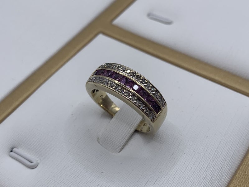 "SWEET GIFT" 10ct Gold Amethyst Diamond Ring *THE PERFECT GIFT* Carousel 1