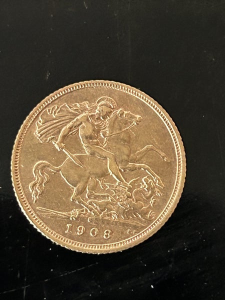 Rare sovereign coin 1908 Carousel 1