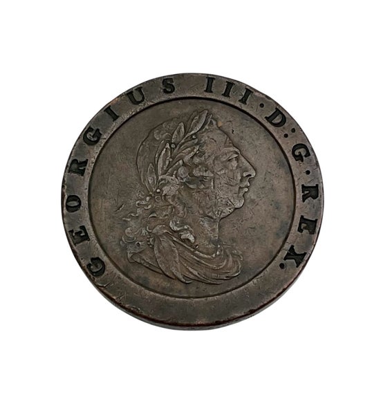 Great Britain 1797 TwoPence CARTWHEEL Two Penny Copper Coin Spink 3776 Fine Carousel 1