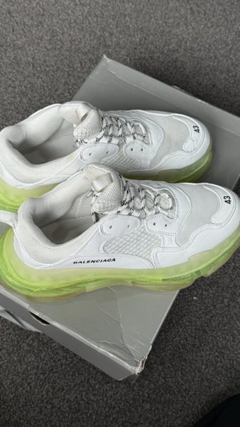 Balenciaga Triple S black/white neon-green sole — EU 43, w/box. Carousel 1