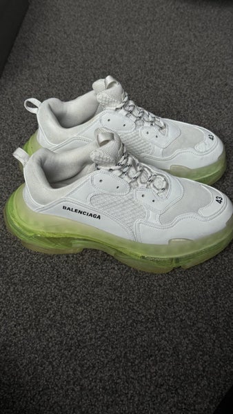 Balenciaga Triple S black/white neon-green sole — EU 43, w/box. Carousel 2