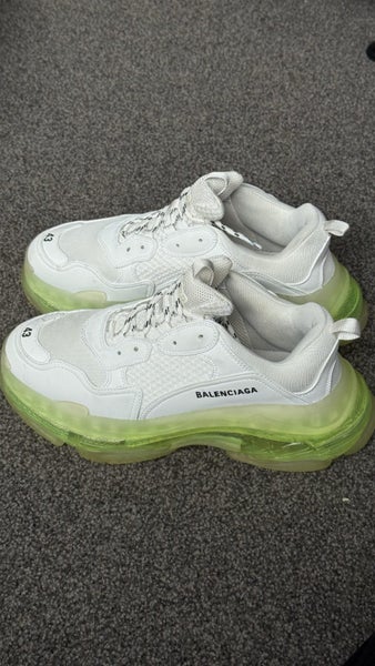 Balenciaga Triple S black/white neon-green sole — EU 43, w/box. Carousel 3