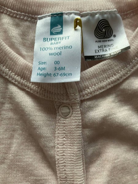 Pale pink merino All in one by Superfit Baby, size 0062863864541443111