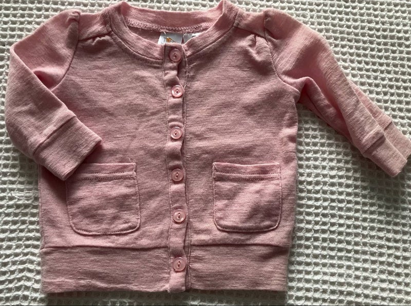 Pale pink merino cardigan by Teeny Weeny, size 00628638645240331112