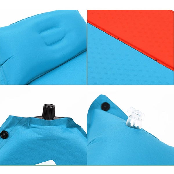 Air Bed Self Inflating Mattress Sleeping Mat Camp Camping Hiking Joinable - Blue Carousel 2