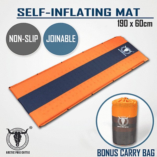 Self Inflating Mattress Sleeping Mat Air Bed Camping Camp Hiking Joinable Sin... Carousel 2