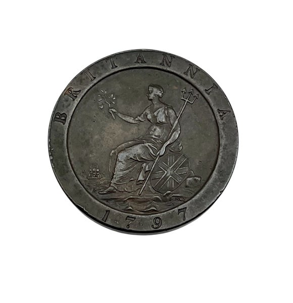 Great Britain 1797 CARTWHEEL Penny Copper Coin Spink 3777 aEF Carousel 2