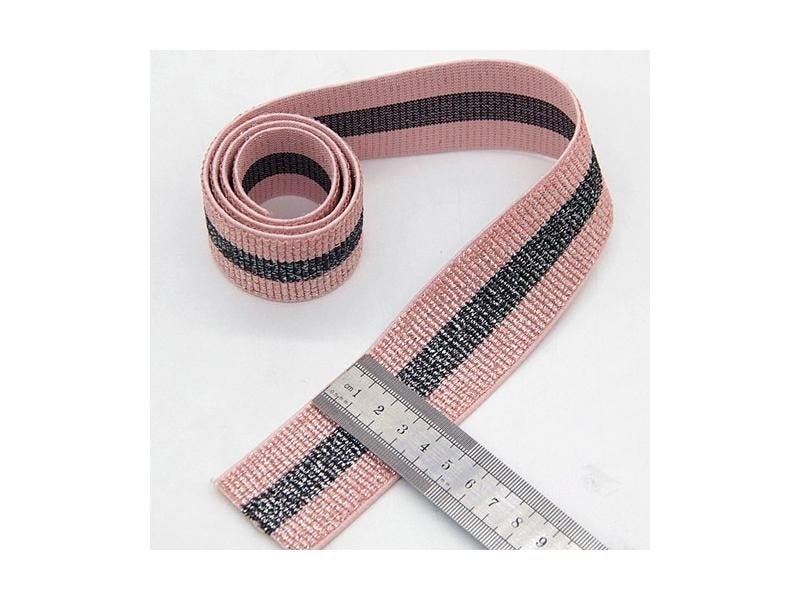 4cm Rainbow Color Striped Elastic Bands 40mm Nylon Colorful Elastic Band Carousel 1