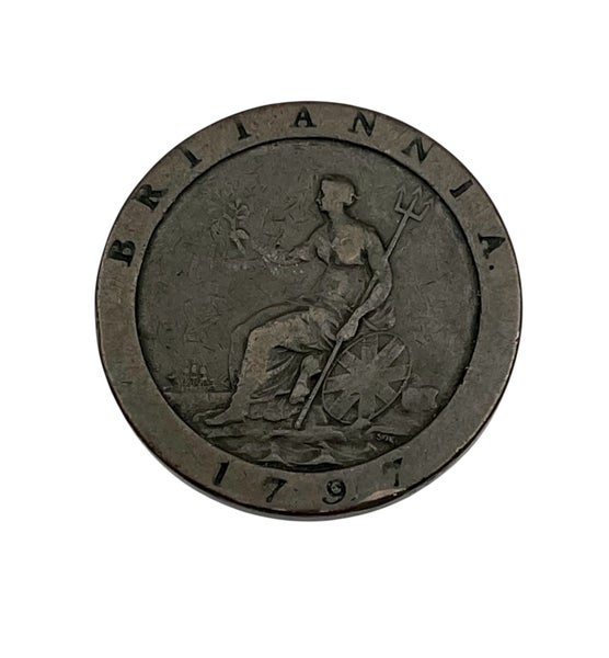Great Britain 1797 CARTWHEEL Penny Copper Coin Spink 3777 Fair Carousel 1