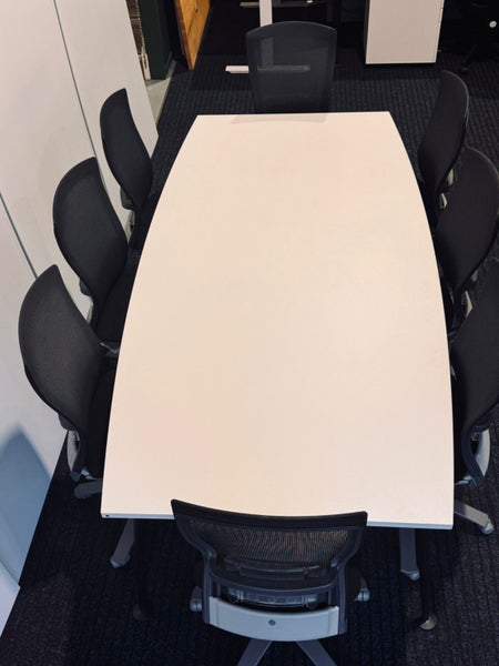 Boardroom Table with Chairs - New Top - Life Chairs x 8 Save $6000 ++ Carousel 2