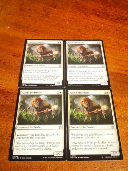 Ajani's Pridemate x4, Magic The Gathering, MTG, playset Carousel 1
