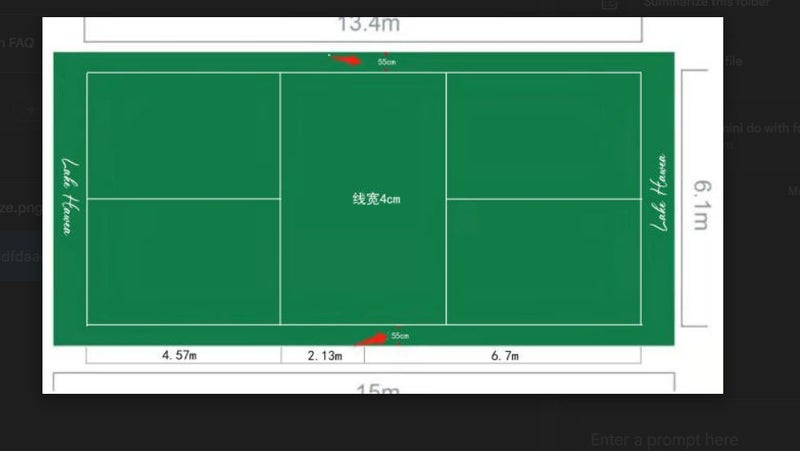 Full size Pickle Ball Court. Excellent Condition only used for 2 months.62999387158401112