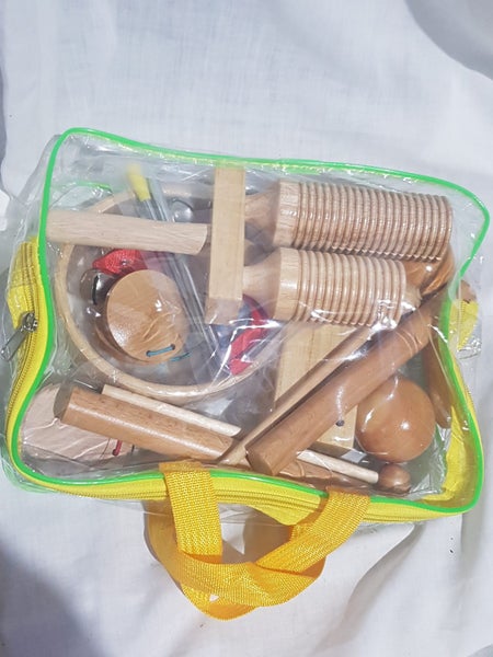 Percusion set. Great for kids or adults. Wide variety of instruments. Gd value. Carousel 1
