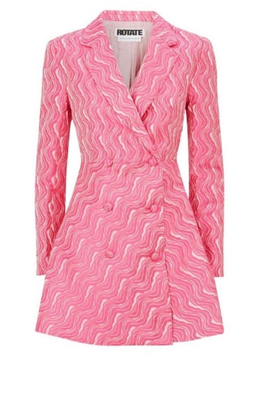 ROTATE “Number 23” Wave Jacquard Blazer Dress Carousel 1