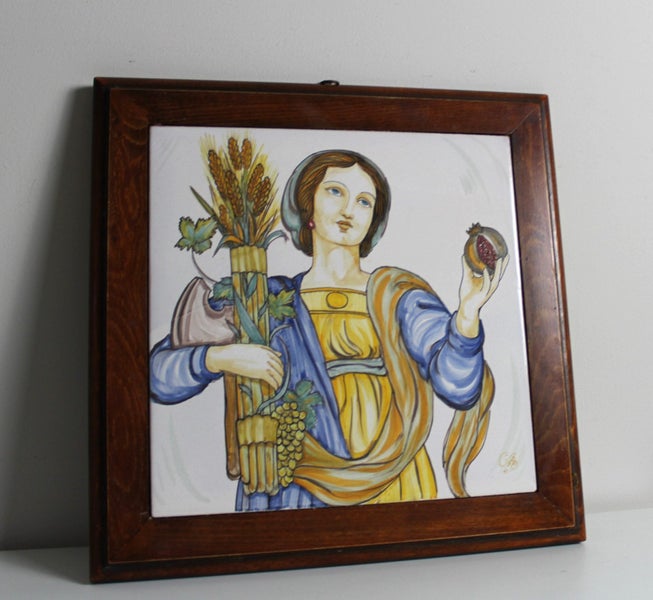 +++ VINTAGE " DIP A. MANO - DERUTA " TILE ART +++ Carousel 1