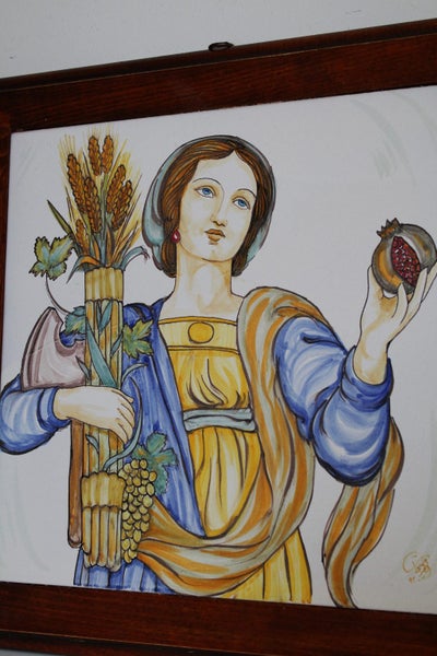+++ VINTAGE " DIP A. MANO - DERUTA " TILE ART +++ Carousel 17