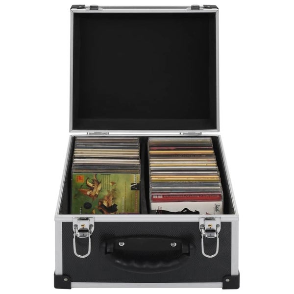 Cd Case for 40 Cds Aluminium Abs Black Konpk Carousel 1
