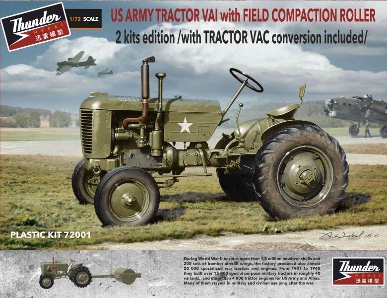 Thunder Model 1:72 US Army Case VAI & VAC Tractors + Le Tourneau Compaction R...64155316086657110